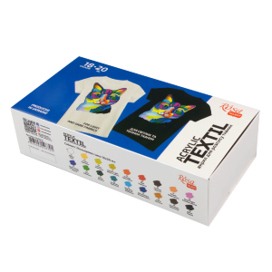 Набор красок для росписи тканей CAT 18×20мл ROSA Talent