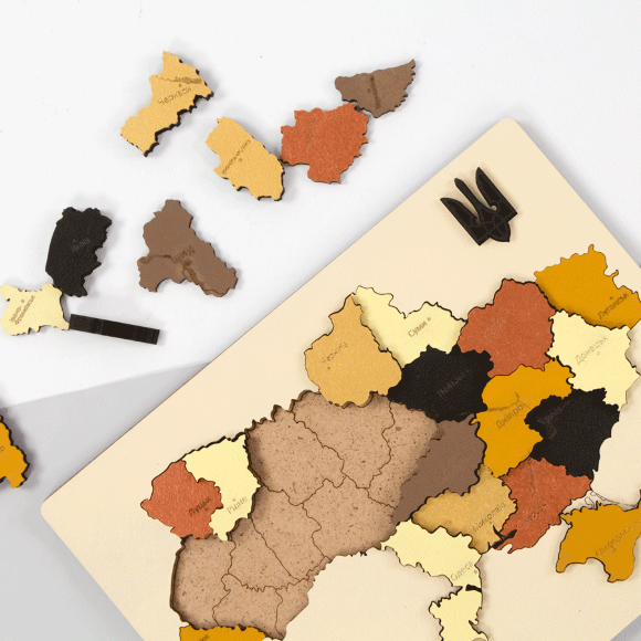 Набор Карта Украины 3D цвета металлики МДФ 24 5х18 5см ROSA TALENT Набор Карта Украины 3D цвета металлики МДФ 24 5х18 5см ROSA TALENT