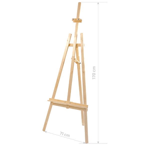 Мольберт стационарный №41 Лира сосна 71×80×170см мак высота полотна 124см ROSA Studio