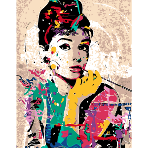 Картина по номерам „Одри Хэпберн“ 35×45см ROSA START