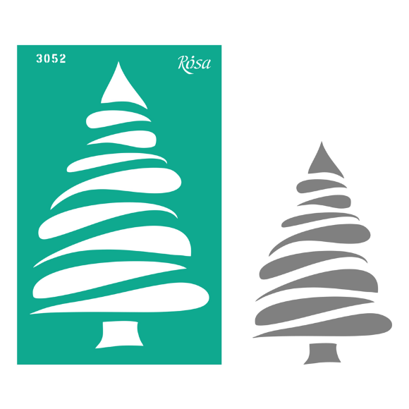 Трафарет многоразовый самоклеящийся №3052 Элементы и надписи 13х20см серия Новый год ROSA TALENT