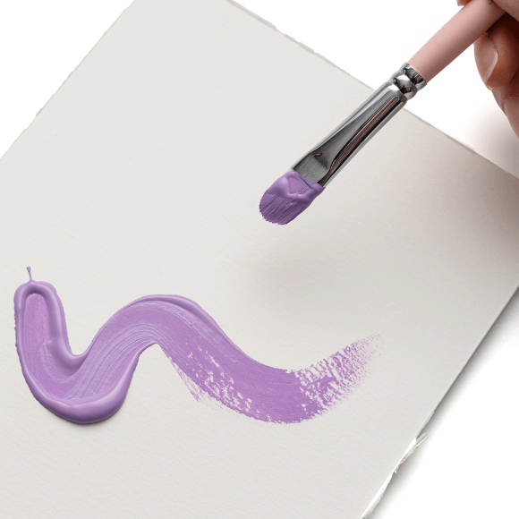 Набор красок гуашевых HIMI Jelly Cup 18x30 мл, пастельные, 3 кисти, фиолетовый пластиковый пенал