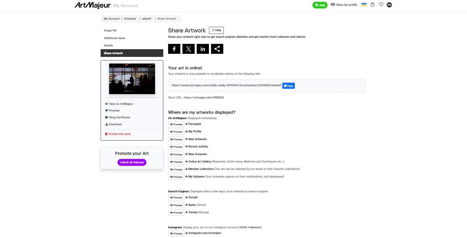 Опубликованная работа ArtMajeur
