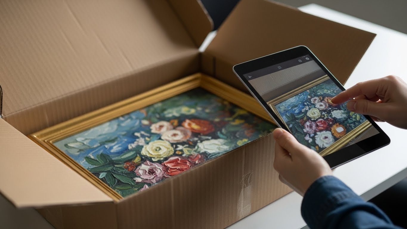 Фиксация состояния картины перед отправкой за границу